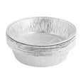 thumbnail image 4 of Limei 6" Inch Round Tin Foil Pans Disposable Aluminum, Freezer & Oven Safe - For Baking, Cooking, Storage, Roasting, & Reheating, Pack of 10, 4 of 6