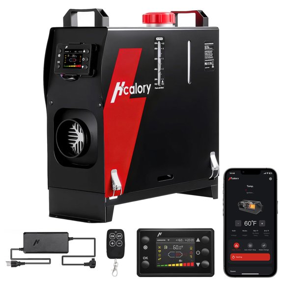 Calefactor diésel HCALORY HBS1S 8 kW con control por app, 110 V CC