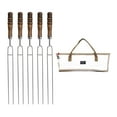 thumbnail image 1 of Brochetas Kabob, palitos para asar, brochetas portátiles para parrilla, brochetas de Metal para barbacoa, para verduras, Buffet, carne, Picnic, , Tenedores para Tenedores para barbacoa blancos shamjiam Brochetas para asar, 1 of 8