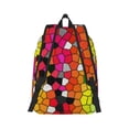 thumbnail image 6 of Rocae Colorful Tie Dye Stained Glass 1 for Durable Canvas Backpack Leisure Large Bag Travel Rucksack Multi-function Backpack Medium, 6 of 8