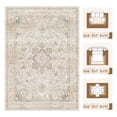 thumbnail image 7 of FEELHOME 9'x12' Area Rugs for Living Room, Washable Vintage Soft Non-Slip Carpet, Large Indoor Rug for Bedroom Dining Room, Floor Rug Home Decor, Beige, 7 of 7