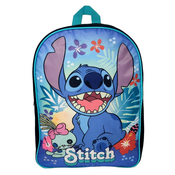 Lilo & Stitch 15 Backpack Scrump Flowers Black Teal Disney Blue Girls ...