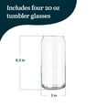 thumbnail image 2 of Libbey Classic Can XL Set of Drinking Glasses, Iced Coffee Cups Set of 4, 20 Oz, Dishwasher Safe Glass Beer Cups for Beverages and Cocktails, 2 of 5