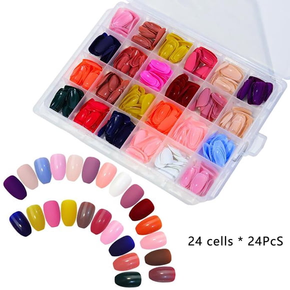 Uñas postizas a presión, regalos para mujeres, uñas postizas medianas, uñas postizas, uñas postizas, uñas postizas para mujeres y niñas, 24 x 24 puntas de uñas.