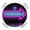 Purple, variant on Open Bar Sign Round Table Cover, Modern Shining Red Neon Arrow Glowing Tubes Waterproof Fitted Tablecloths for 45"-54" Tables, Washable Picnic Table Cover for Camping Dining Indoor Outdoor