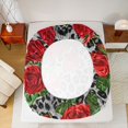 thumbnail image 5 of Homewish Cheetah Print Twin Sheet Sets 3pcs for Female Men Adults,Animal Leopard Print Twin Fitted Sheet Microfiber,Red Floral Rose Breathable Flat Sheet,Lightweight Room Decor, 5 of 7