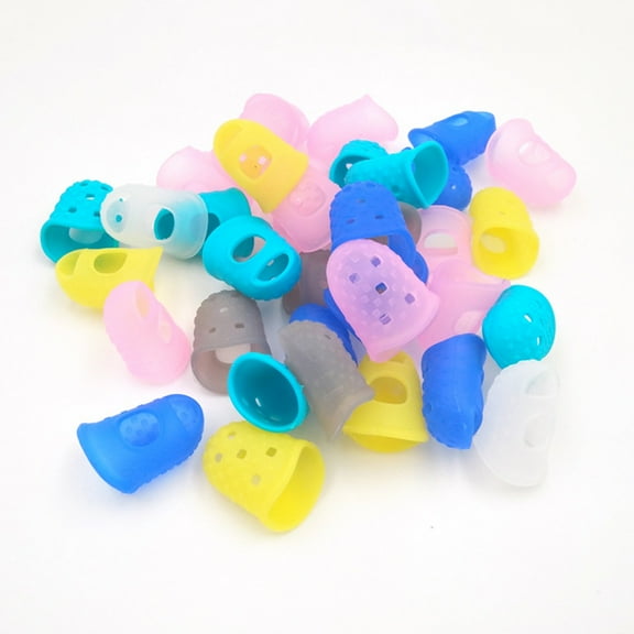 HOMEMAXS 25 Pcs Guitar Finger Cots Protectors Fingertip Covers Caps Fit Guitars