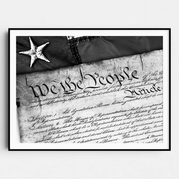Kna Prints - We The People - United States Constitution Usa America Wall Art Poster Print - Kir 7877, UNFRAMED-8x12
