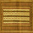 thumbnail image 1 of Ahgly Company Machine Washable Indoor Square Southwestern Yellow Country Area Rugs, 4' Square, 1 of 4