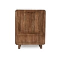 thumbnail image 2 of Pemberly Row Mango Wood Geometric Pattern Carved Bar Cabinet in Brown, 2 of 12