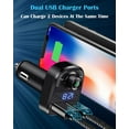 thumbnail image 4 of Transmisor FM Bluetooth para Coche con Manos Libres, Cargador Dual USB y Monitor de Voltaje, Adaptador MP3 con Cancelación de Ruido CVC para iPhone, Samsung y Más, 4 of 7
