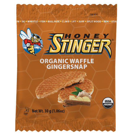 Honey Stinger Organic Energy Waffles, Gingersnap, 16 Ct