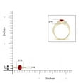 thumbnail image 4 of ANGARA Natural Classic Oval Ruby and Diamond Three Stone Engagement Ring in 14K Yellow Gold for Women (Size-5x3mm) | July Birthstone, Birthday, Anniversary, Jewelry Gift for Women | Natural Ruby Ring, 4 of 8