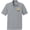 Silver, variant on US Army Star Logo Black Chest Print Textured Polo Shirt, 4XL Grey