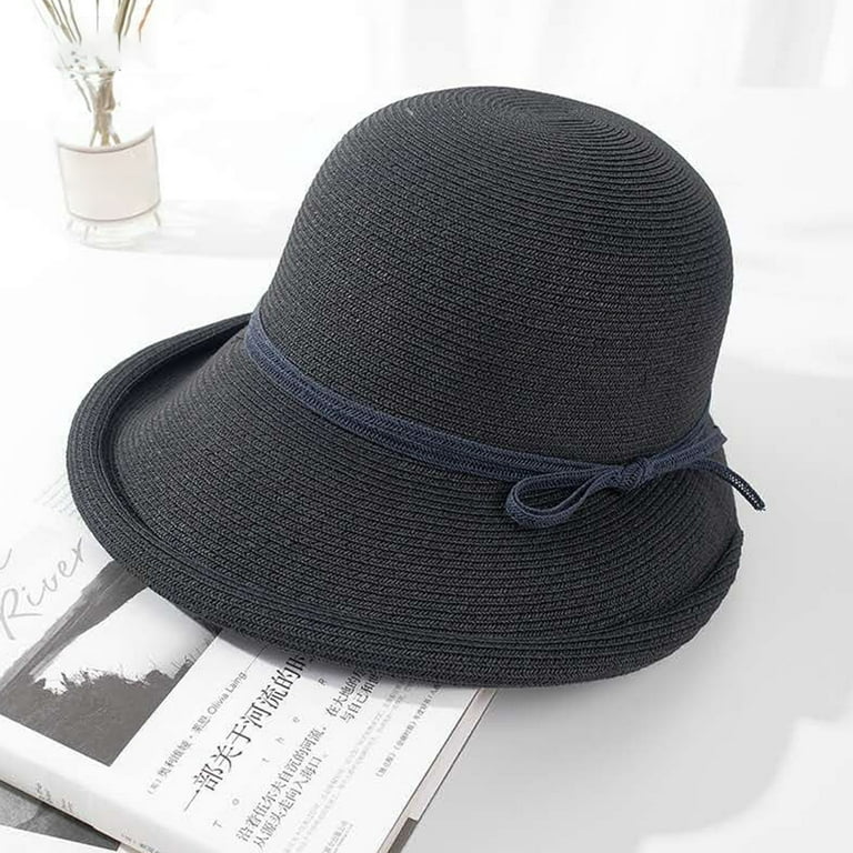 wide Brim Bucket Hat with String Women Korean Version Big Fisherman Hat  Foldable Japanese Sun Hat