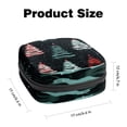 thumbnail image 2 of Sanitary Napkin Storage Bag, Cute Christmas Trees Seamless Black Background Portable Menstrual Pad Bag for Teen Girls Store Panty Liners Tampons Sanitary Pads for Women Ladies, 2 of 6