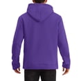 thumbnail image 3 of INSPIRE CHIC Men's Plush Lined Pullover Hoodie Sweatshirts with Pocket XL Purple, 3 of 6
