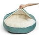 thumbnail image 3 of Dog Cat Bed with Attached Blanket Soft Plush Cozy Donut Cuddler Hooded Pet Beds Washable Round Bed Orthopedic Calming Cat Cave ShopWise Round, 3 of 10