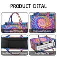 thumbnail image 4 of Large Capacity Tote Bag,Colorful Tie Dye Spiral - Floral Pattern Handbag Fashion Luxury Tote Bag,15.7"x13"x 5.1" Inches,Laptop Compatible, 4 of 5