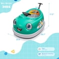 thumbnail image 3 of 12V Electric Ride on Kids Bumper Car w/Remote Control,360 Degree Spin,Push Rod Rocker Horse Function,3-Speeds Babies & Toddlers Bumping Car Ride on Toy Gift for 1-4 Years Children- Green, 3 of 9