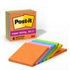 Post-it Super Sticky Notes, 4 in x 4 in, Energy Boost, Lined, 6 Pads