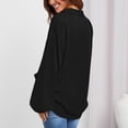 thumbnail image 4 of Camisa de trabajo para mujer, blusa con cuello en V, camisa larga con cuello vuelto, túnicas sueltas, elegantes y modernas, 4 of 9