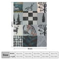 thumbnail image 4 of Nawypu Rustic Throw Blanket Lodge Bear Moose Lap Blanket Ultra Soft Office Blanket Adventure Retro Tartan Bed Cover Thermal Noon Break Blanket Gifts for Home Office Camping Car, 4 of 6