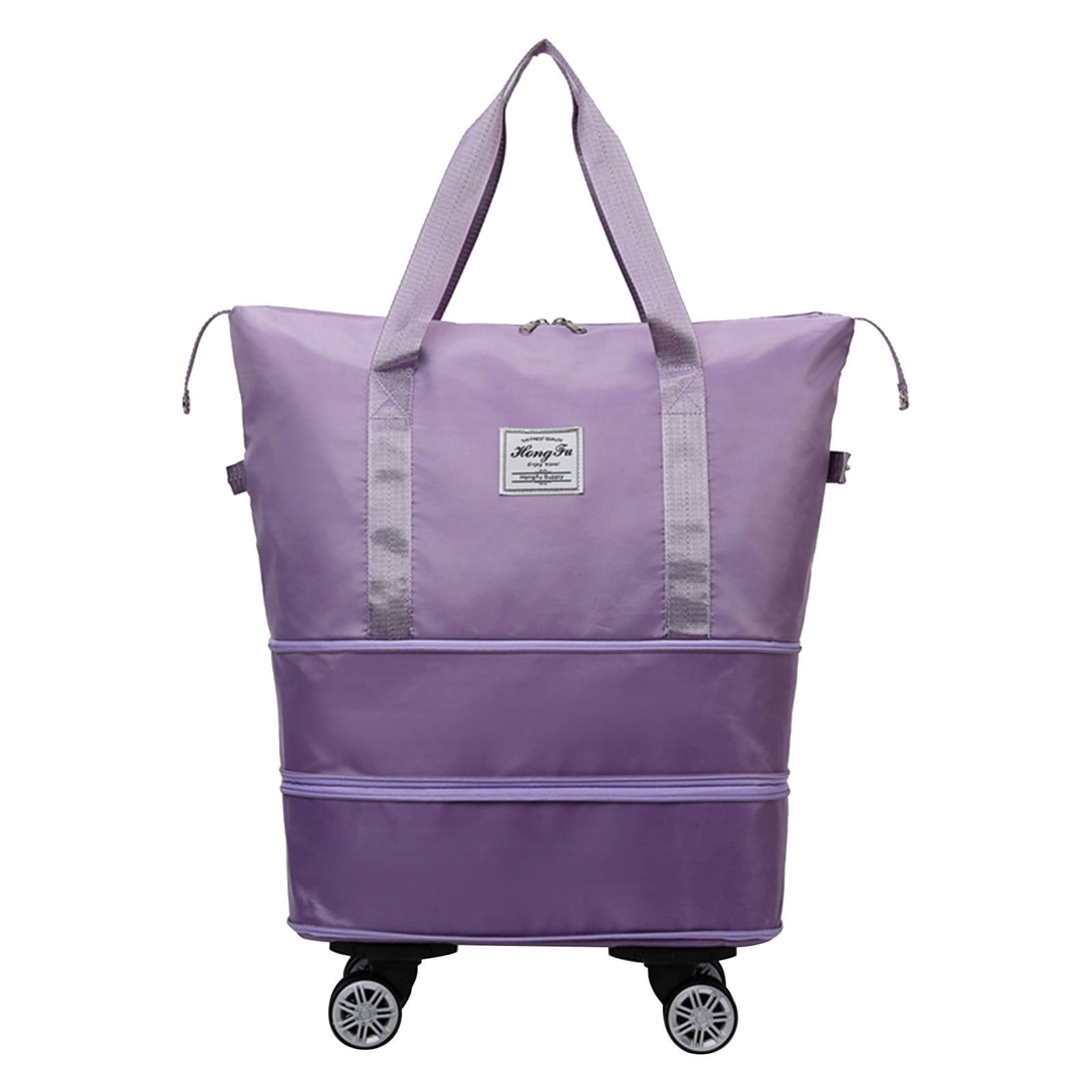 Large Capacity Waterproof Travel Duffel Bag, 41x27x22cm Size, Foldable Design with Wheels, for Luggage, Gym, Camping, and Weekend Trips