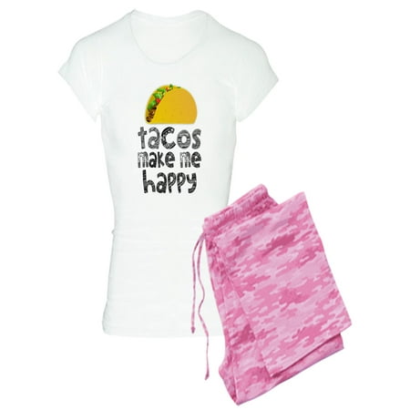 

CafePress - Tacos Make Me Happy Pajamas - Women s Light Pajamas