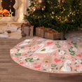 thumbnail image 4 of Salouo Swan And Flowers3 Christmas Tree Skirt 30" Farmhouse Christmas Decorations Snowman Xmas Tree Skirt Tree Mat for Holiday Party Decor, 4 of 8