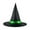 Green, variant on Xfvqtps Halloween Witch Hat Colorful Straps Halloween Spire Hats for Party Accessory Green