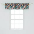 thumbnail image 2 of Ambesonne Tropical Valance Pack of 2, Ornamental Jungle Elements, 54"X12", Multicolor, 2 of 2
