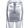 thumbnail image 3 of Falda Corta Ajustada Gyaru Bodycon Falda corta Mujeres Sexy Mini falda Verano Casual Falda (Plata XXL) Cgtredaw para Mujer Plata T L, 3 of 9