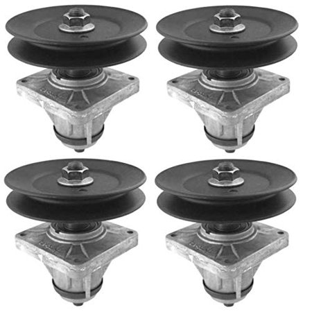 

Spindle Mandrel Assembly w/Pulley Compatible with CUB Cadet MTD 618-0625B 618-0660 918-0625B 918-0660 (Pack of 4)