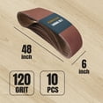 thumbnail image 5 of POWERTEC 10PK 6 x 48-Inch Sanding Belts | 120 Grit Aluminum Oxide Sanding Belt | Premium Sandpaper For Portable Belt Sander (110210), 5 of 8