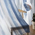 thumbnail image 5 of ERUNPONLY Blue Gray Sheer Curtains 84 Inch Length 2 Panels Set, Modern Simple Abstract White Ombre Texture Voile Window Treatment Curtains Sheers Drapes for Bedroom/Living Room/Kitchen 52"x84"x2, 5 of 7