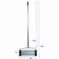 thumbnail image 6 of LuckyNote Heavy Duty Rolling Lawn Aerator, Push Spike Lawn Aerator with 3‑Piece Long Steel Handle, Rotary Tine Soil Aerator for Garden Yard, Silver, 6 of 8