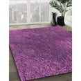 thumbnail image 3 of Ahgly Company Machine Washable Indoor Round Transitional Dark Magenta Purple Area Rugs, 7' Round, 3 of 7