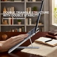 thumbnail image 2 of One pair of foldable laptop stands, laptop stand risers, computer/tablet stands, desktop computer risers, compatible with 10-15.6 inch laptops and iPads., 2 of 6