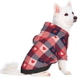thumbnail image 5 of Cauagu Heart Plaid Pattern Winter Pet Hoodie Sweatshirts- Dog Hoodie Sweater with Leash Hole - Cute Dog Hoodie - Pet Clothes Puppy Cat Custume -Medium, 5 of 8