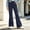 Dark Blue, variant on OGLCCG Uniform Pants for Girls Kids Flare School Dress Pant with Pockets Elastic Waist Bell Bottom Trousers(Dark Blue,11-12 Years)