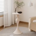thumbnail image 2 of Mesa auxiliar de sofá estilo crema, estantes de mesa auxiliar, mesa de centro pequeña de hierro, Mini mesita de noche, mesa redonda pequeña de celebridad que se puede mover, 2 of 4