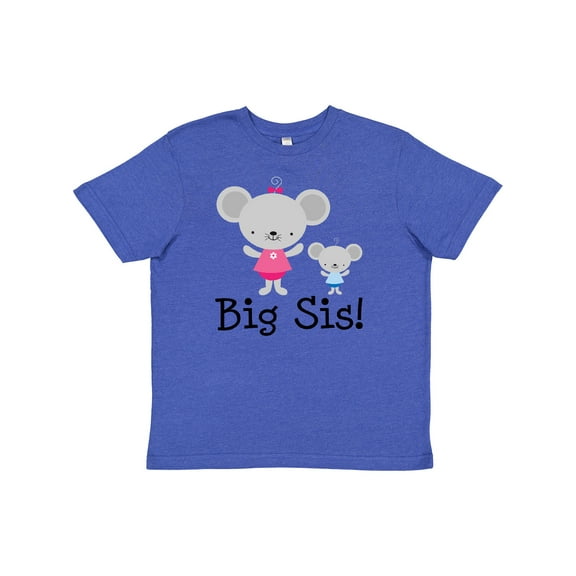 Inktastic Big Sis with Lil Bro Girls Sister Announcement Youth T-Shirt