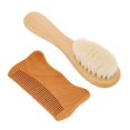 thumbnail image 3 of MesaSe 2pcs Comfotable Comb and Brush Set Baby Bathing Brush Practical Baby Comb Wooden Comb for Home, 3 of 6