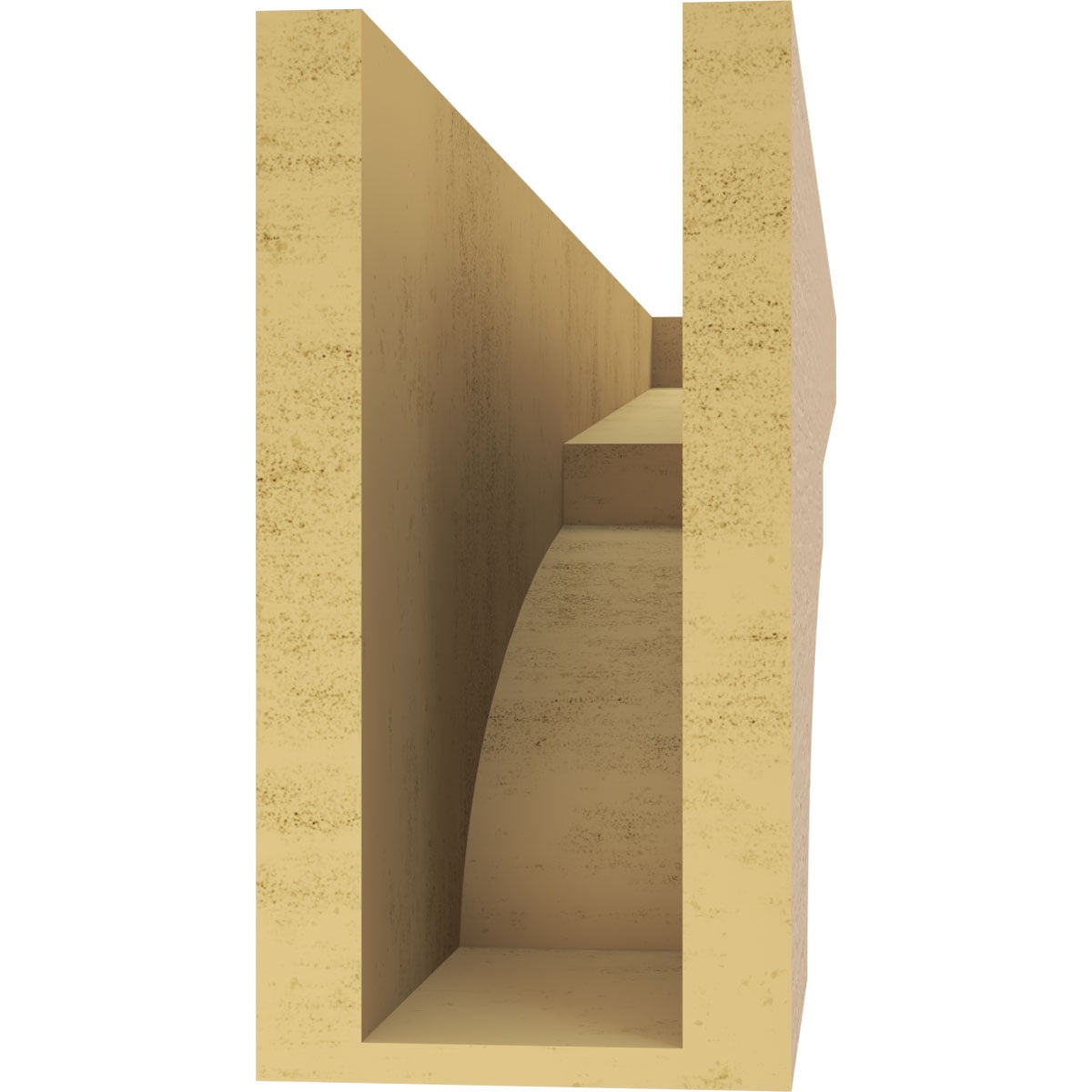 5"W x 30"D x 10"H Thin Monterey Rough Cedar Woodgrain TimberThane Corbel, Primed Tan