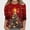 D Red, variant on WAVSUF Girls Merry Christmas Tee Soft Comfort 3/4 Sleeve Crew Neck Fall Holiday Top 5