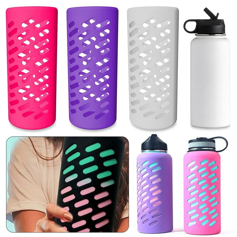 Portable Silicone Sport Camping Accessories 18 32 40oz Vacuum Cup Sleeve  Water Bottle Case Water Bottle Cover For Hydr0 Flask GREY FOR 32OZ 