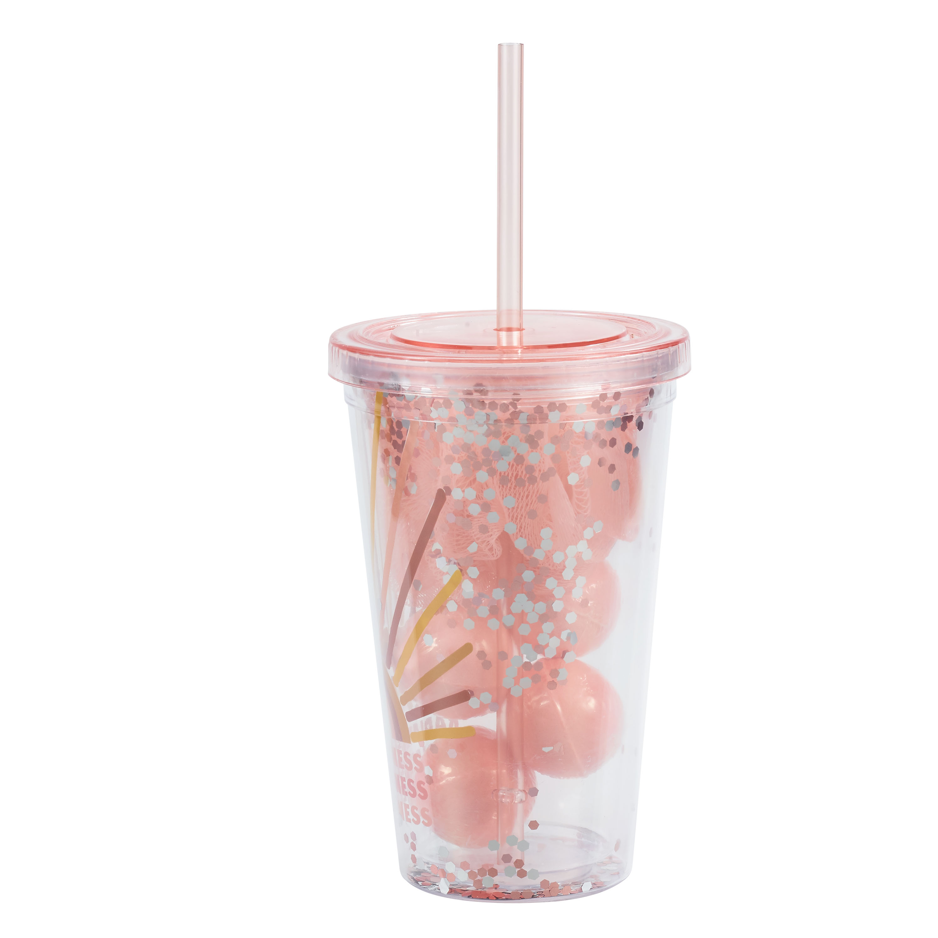U Style Insulated Tumbler with Scented Bath Bombs and Loofah, Radiate Kindness