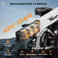 thumbnail image 5 of YareYi X-Hunter 750W Rated Electric Bike for Adults, 28 MPH Folding Ebike with 48V 13Ah Removable Battery, 70-Mile Range, 20" Fat Tire Full Suspension E Bike, 7-Speed, White, 5 of 8