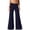 Dark Blue, variant on Tqcoqu Fold Over Pants for Women,Flared Y2K Fold Over Sweatpants,Plisse Yoga Strechy Casual Wide Leg Foldover Sweatpants,Black Women's S-XXL